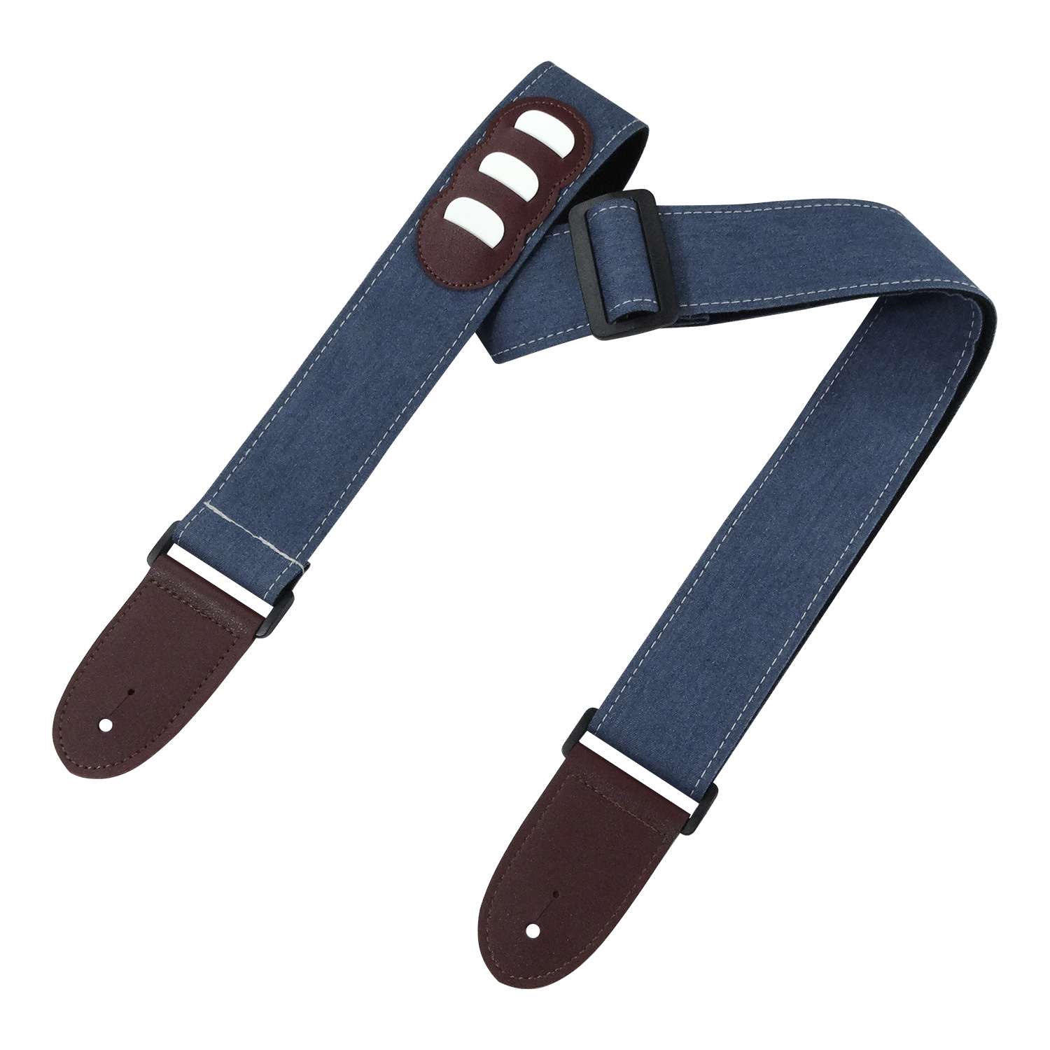 Title 5, Cotton Denim Guitar Strap With Pick Storage Fun...