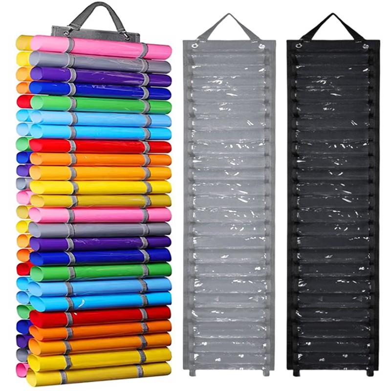 Vinyl Roll Holder With 48 Compartments And Keeper Door Hooks Strap UK — image 5