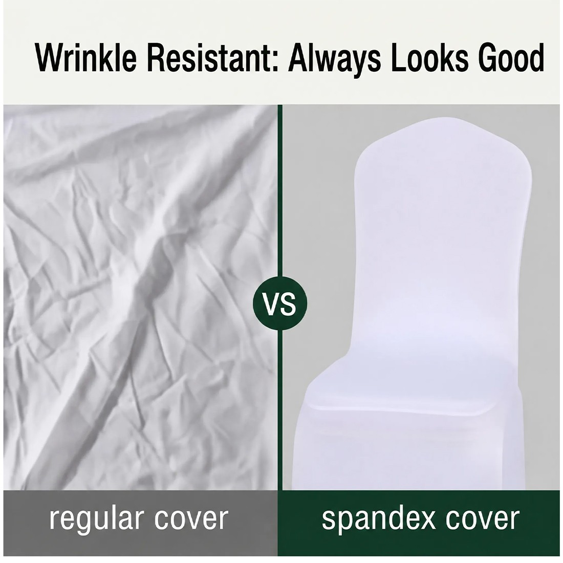 25-75PCS Stretch Spandex White Folding Chair Covers Gorgeous Formal — image 4