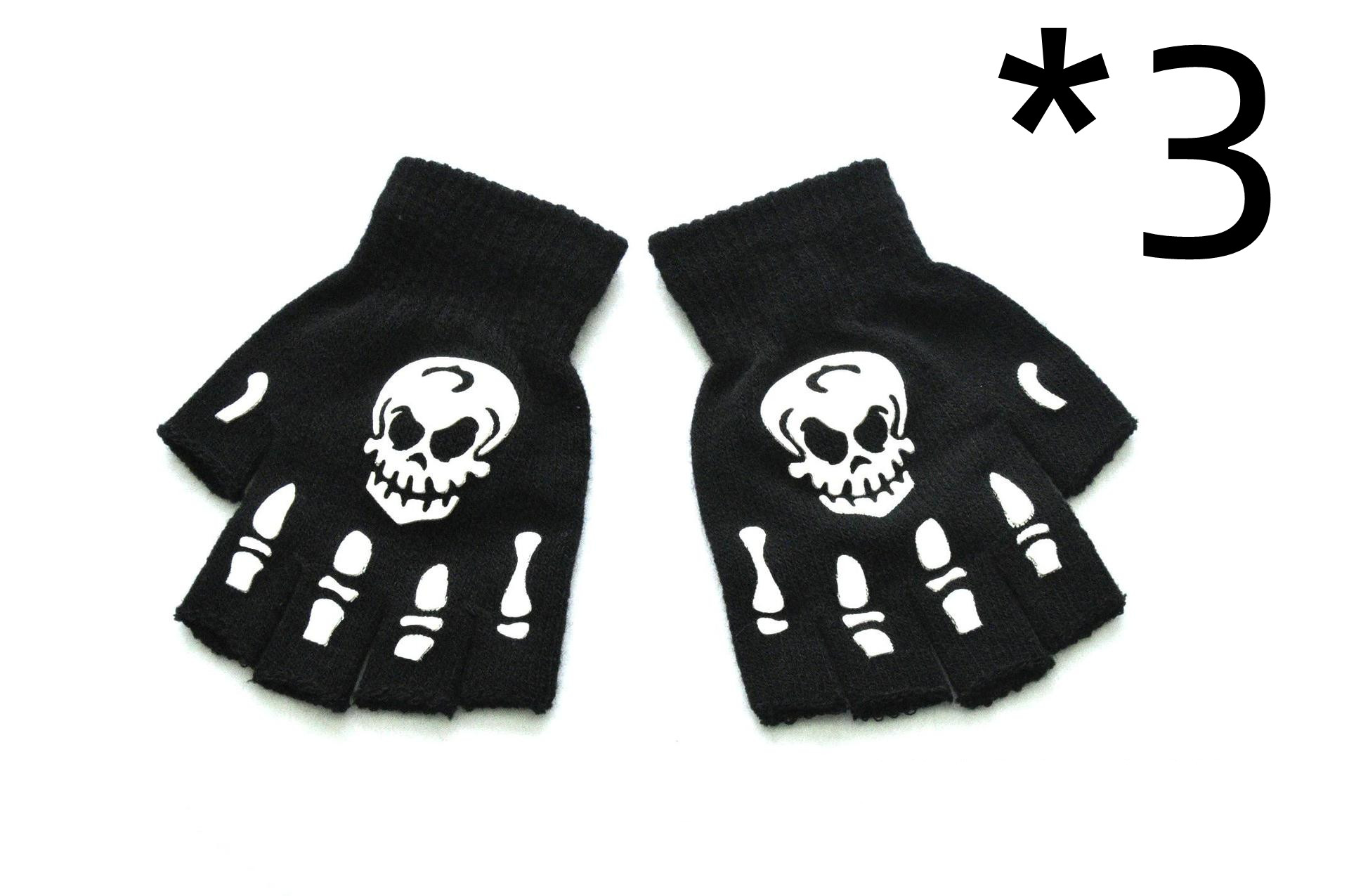 3pcs Luminous big skull