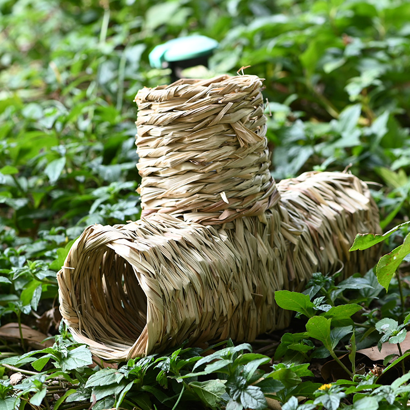 Porous Escape Pipe Straw Hamster Rabbit Toy Nest - Image 8