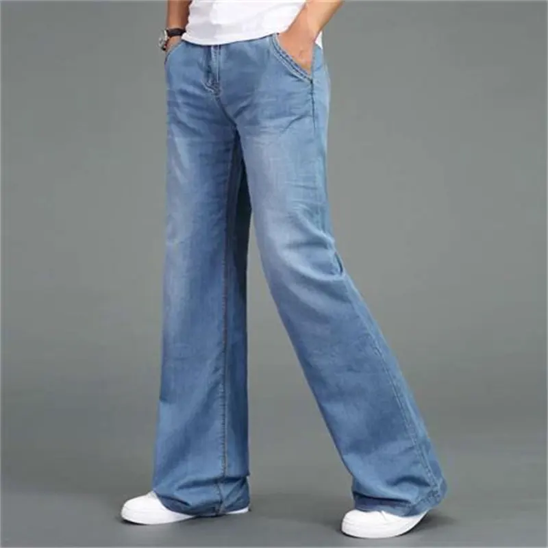 Men's Loose Straight-leg Wide-leg Flared Jeans