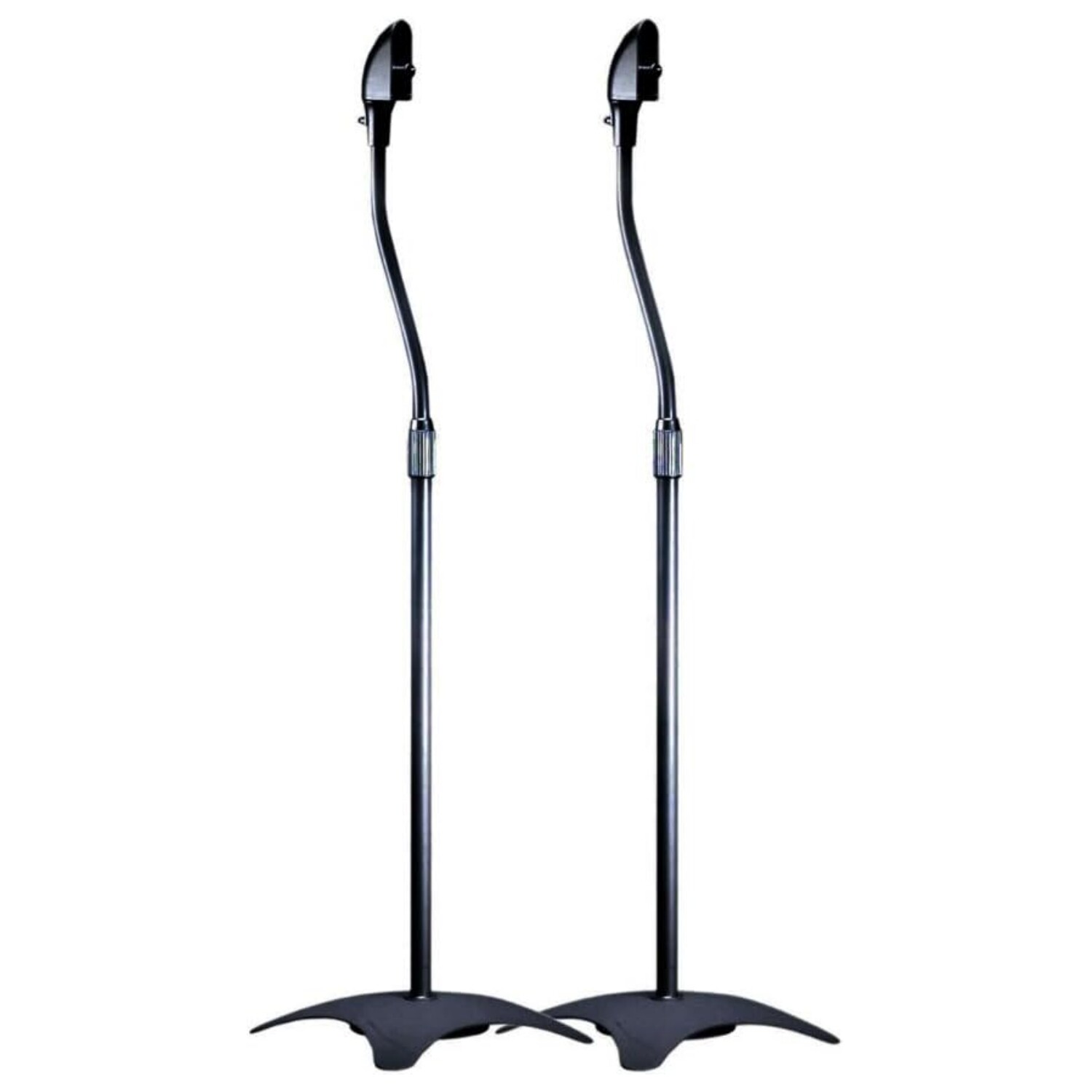 2x Universal Satellite Surround Speaker Stands Floor Standing 75-118cm Adjust