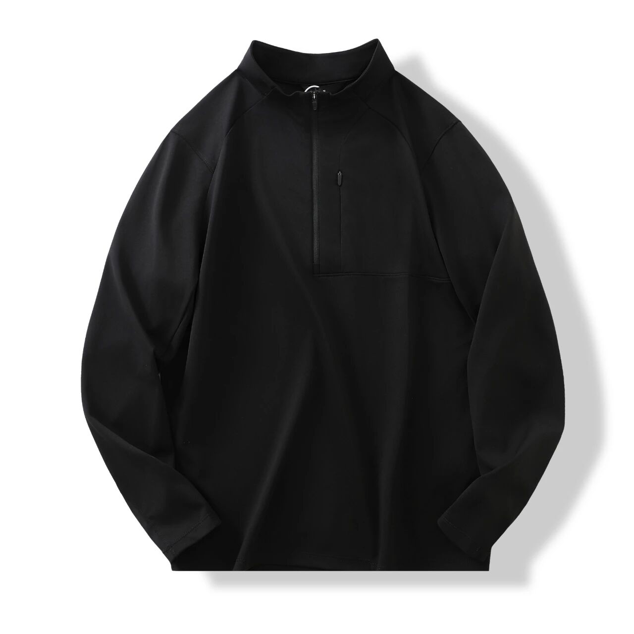 Men's Half Zip Fleece Pullover, Lightweight Mock Neck Long Sleeve Shirt, Thermal Midlayer Top For Hiking Camping Outdoor & Daily Casual Wear