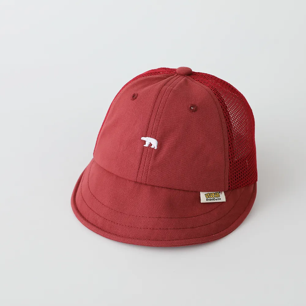 New Children's Mesh Simple Bear Embroidered Baseball