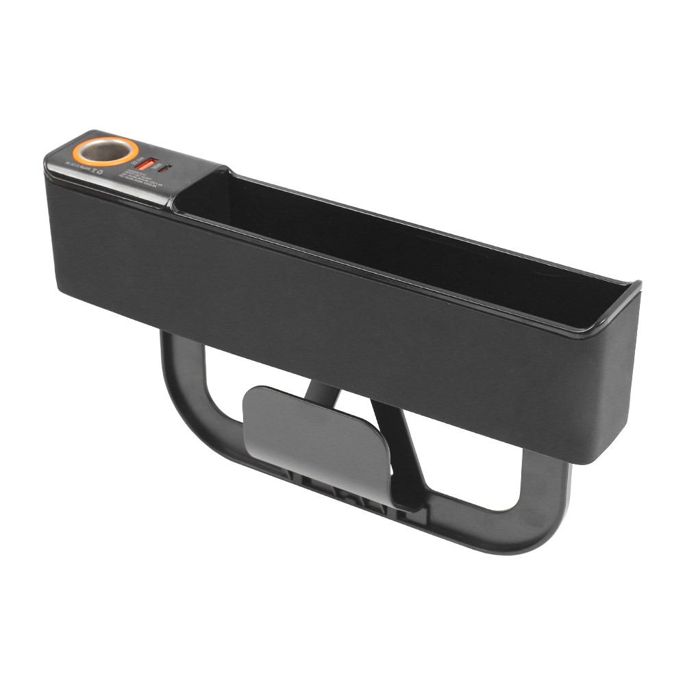 Rechargeable Seat Gap Storage Box Phone Holder Organizer Black Car Accessories — image 5
