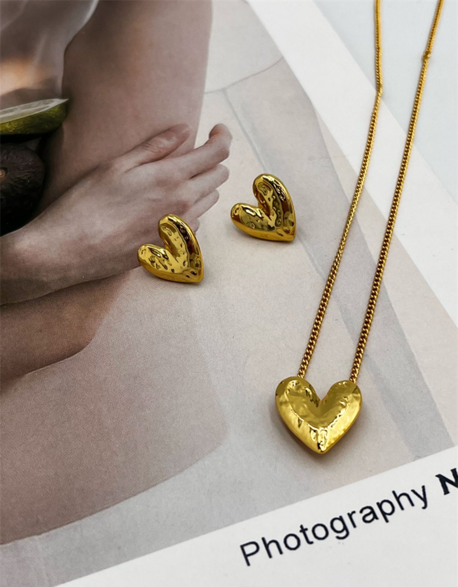 Textured Muscle Love Necklace Personality Retro