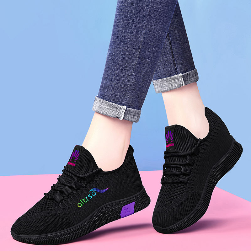 Black and purple shoes