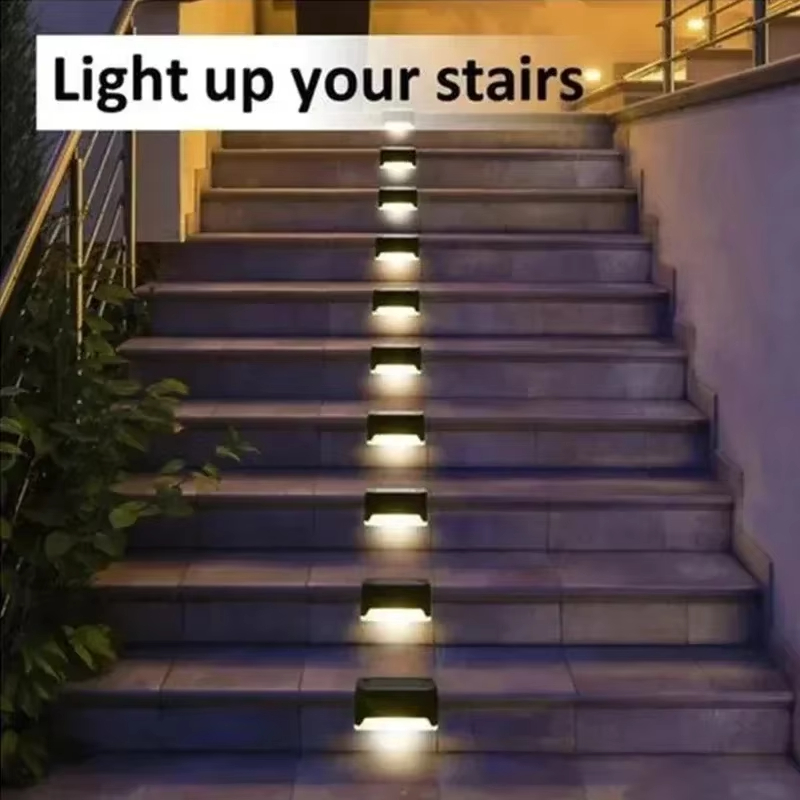4 Solar LED Bright Deck Lights Outdoor Garden Patio Railing Decks Path Lighting Outdoor Garden Light Deck Lamp Solar Stairs Light — foto 6