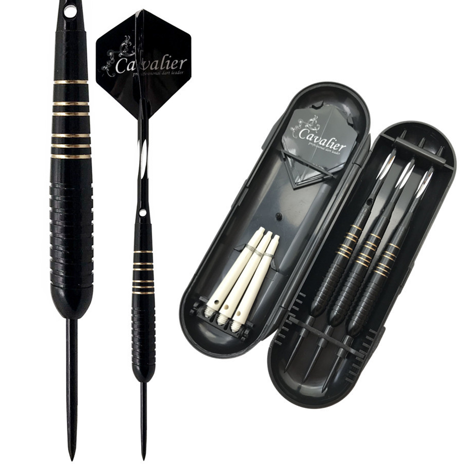 Heavy Weight Tip Darts Set With Flights & Stems & Dart Wallet Games Kit