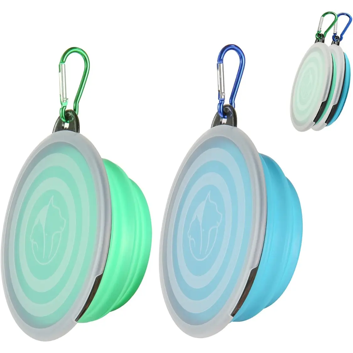 Collapsible Bowl With Cover Lids, 2 Pack