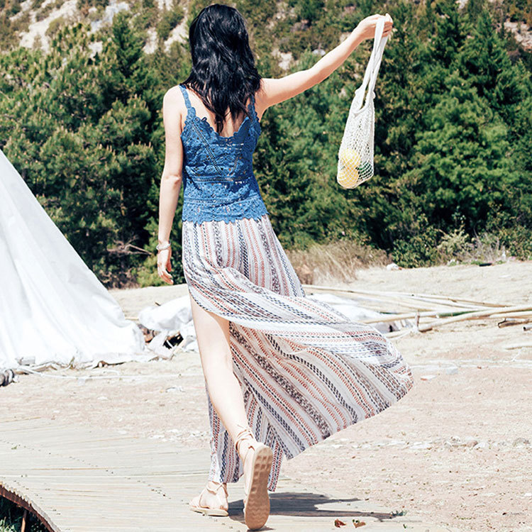 Women's High Waist Loose Striped Trousers