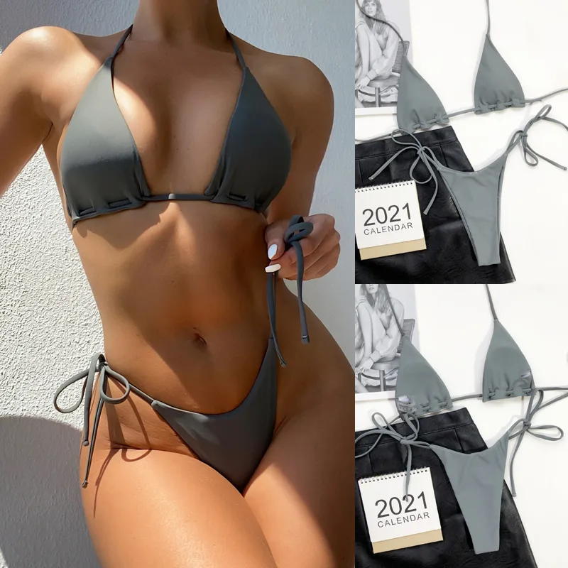 Triangle Bag Swimsuit Wear Rope Lanyard Beach Resort Hot