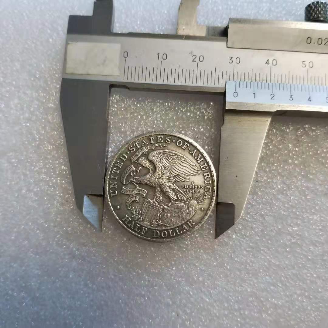 Antique Crafts Brass Material Lincoln Half Coin - Image 4