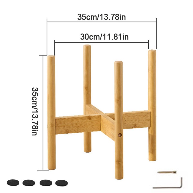 Large 35cm Indoor Plant Pot Stand Brown Tribal Cement 35cm Pot Holder Planter UK