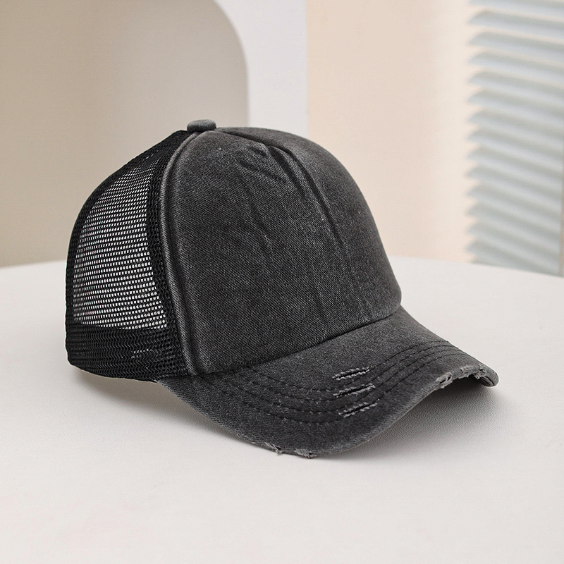 Multi-color Frayed Washed Vintage Mesh Breathable Fashion Sun-protective Baseball Cap Suitable For Outdoor Daily Activities