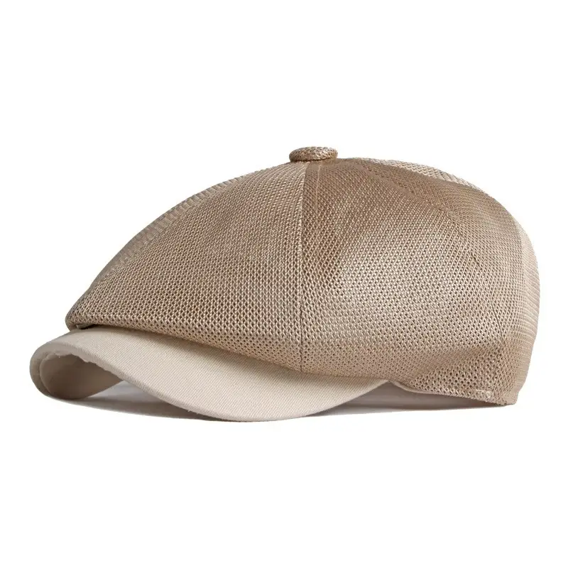 Hollow Mesh Octagonal Cap Men's Summer