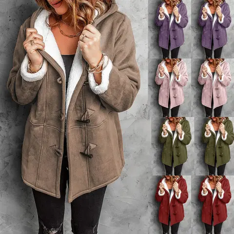 Women's Mid-length Windbreaker Coat Warm Top