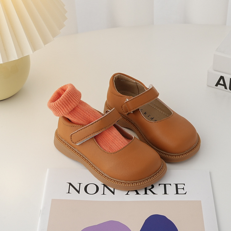 All-match Children's Neutral Leather Shoes - 9