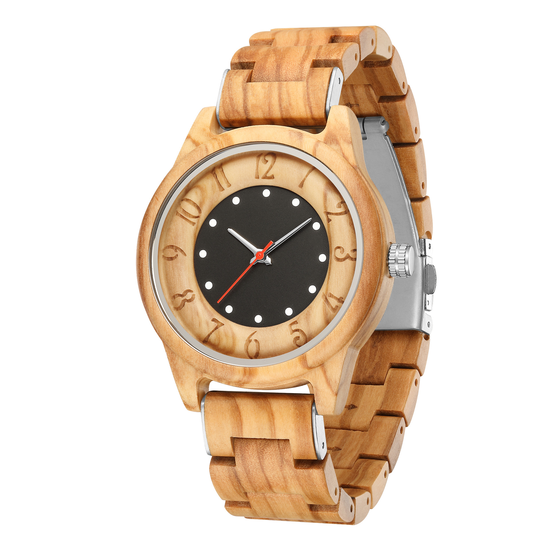 One Piece Wooden Fashionable Quartz Watch 4