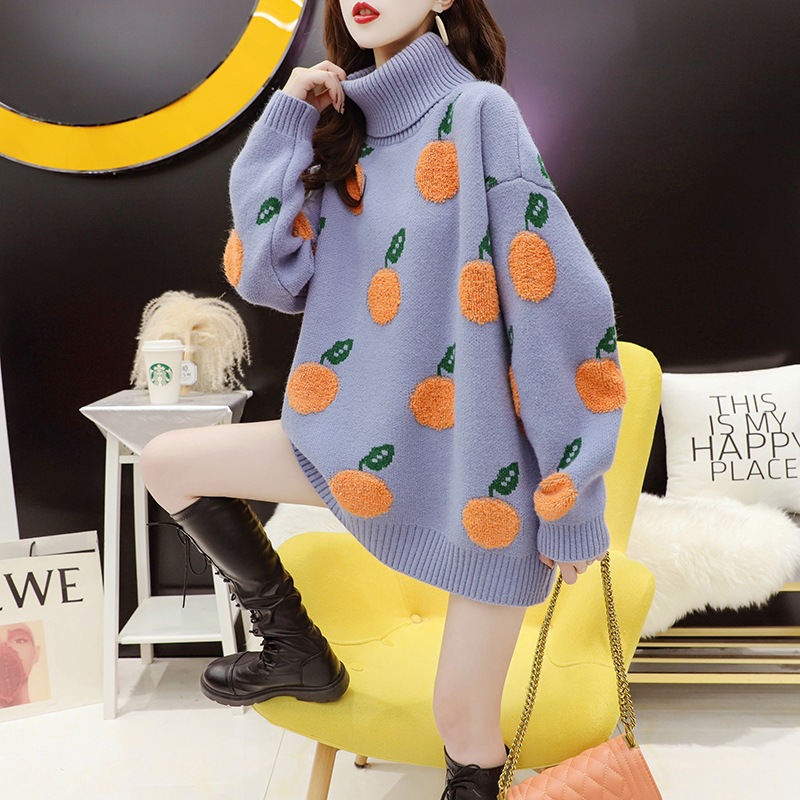 High Collar Padded Small  Sweater Women's Jacket