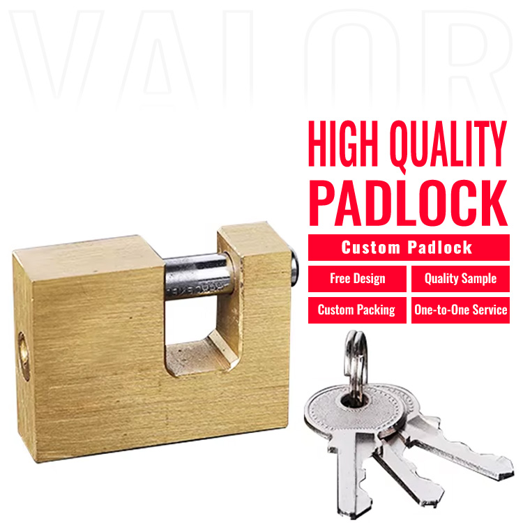 Brass Rectangular Padlock Heavy Duty Rustproof Security For Luggage Cabinet Door Gate
