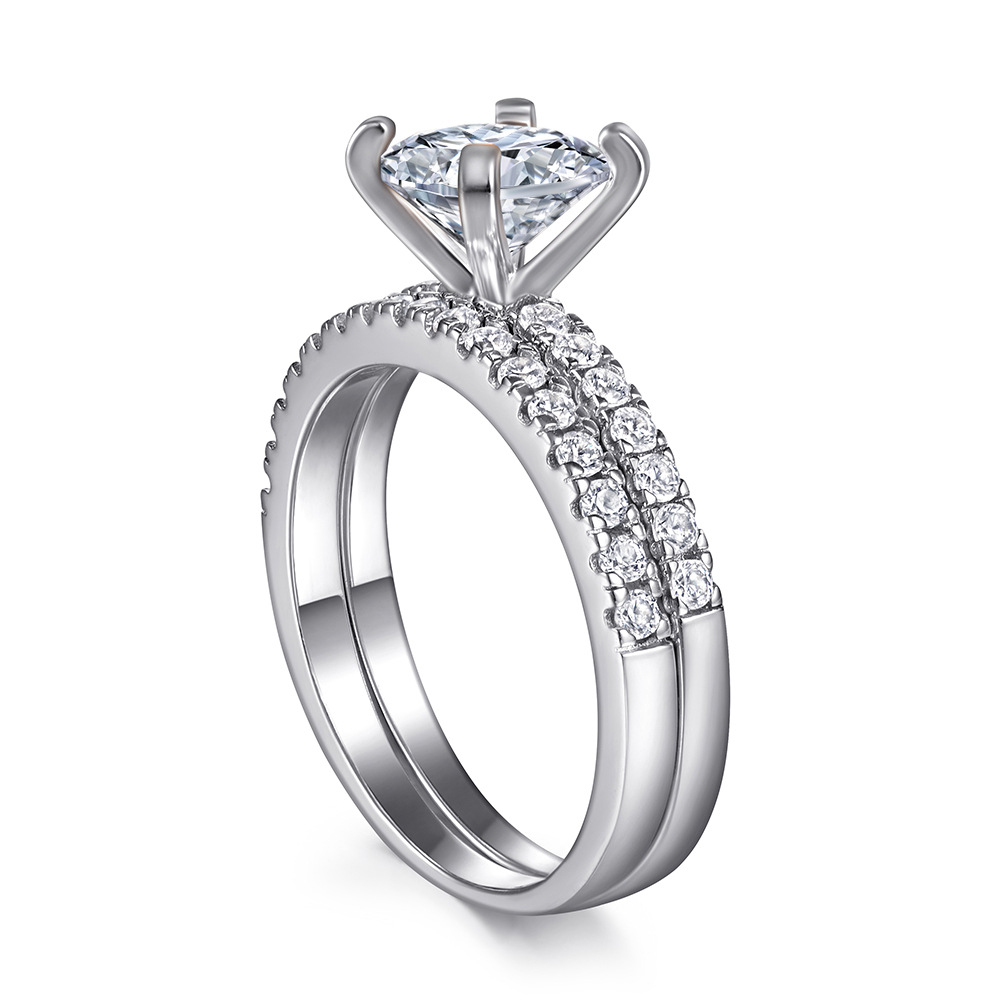 Combination Wedding Platinum Imitation Diamond Creative Trendy Set