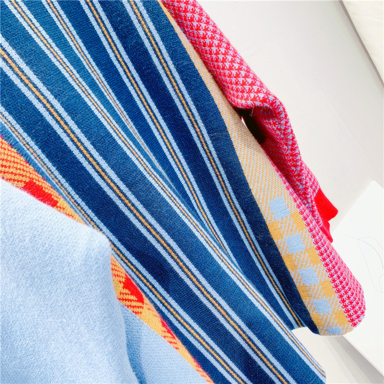 Spliced Lapel Mid-length Sweater Loose Sweater