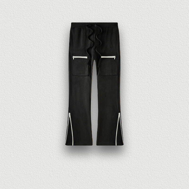 Title 11, Pantalon American Vintage en Daim avec Fermetur...