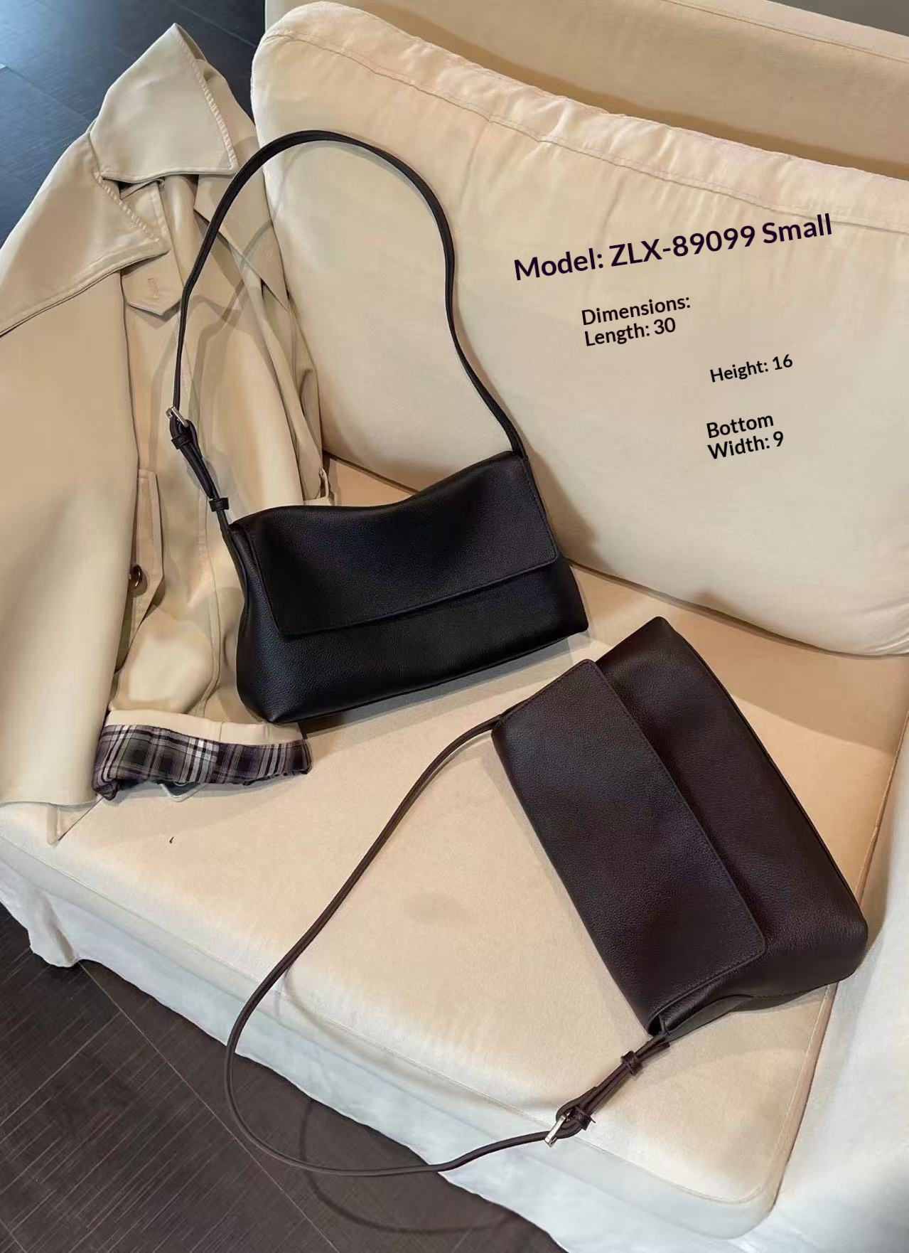 First-layer Cowhide Handbag, This Year's Trend Genuine Leather Single-shoulder Crossbody Bag, Retro Lazy Style, Large-capacity Postman Bag For Women--black