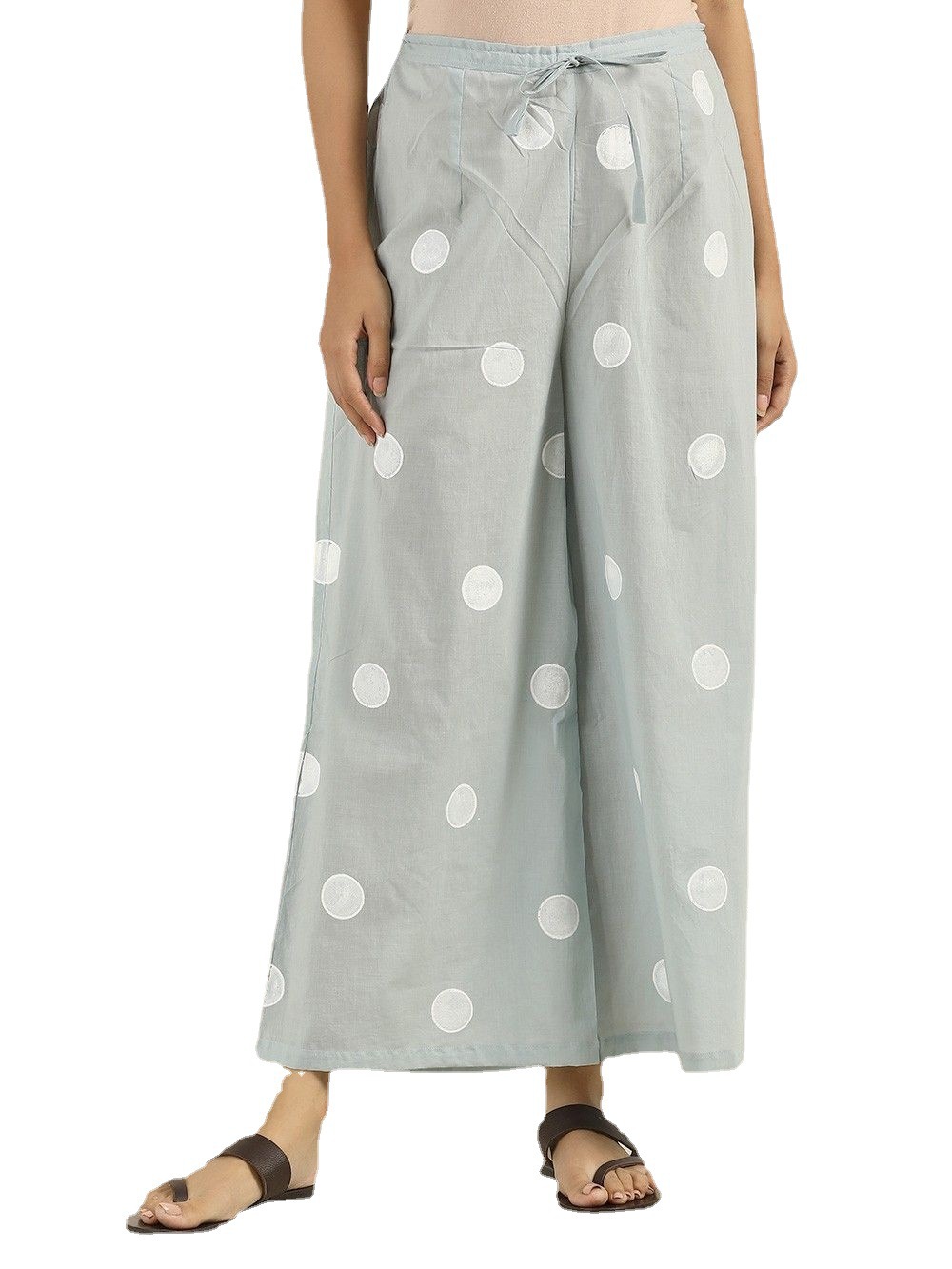 Women S Polka Dot Casual Wide Legged Wide Loose Trousers