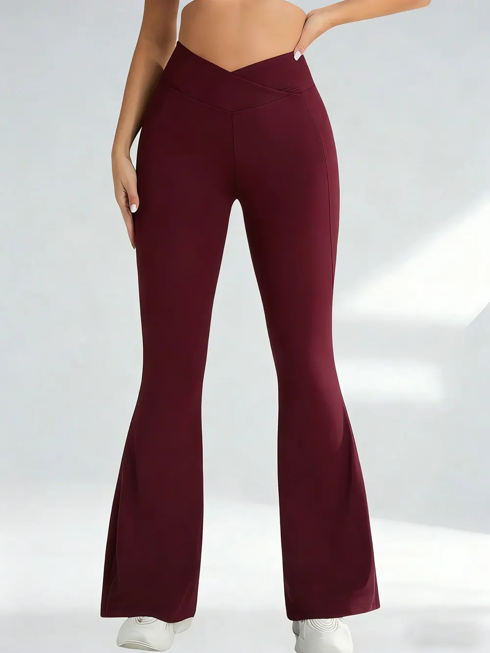 Women Crossover High Waist Flare Yoga Pants