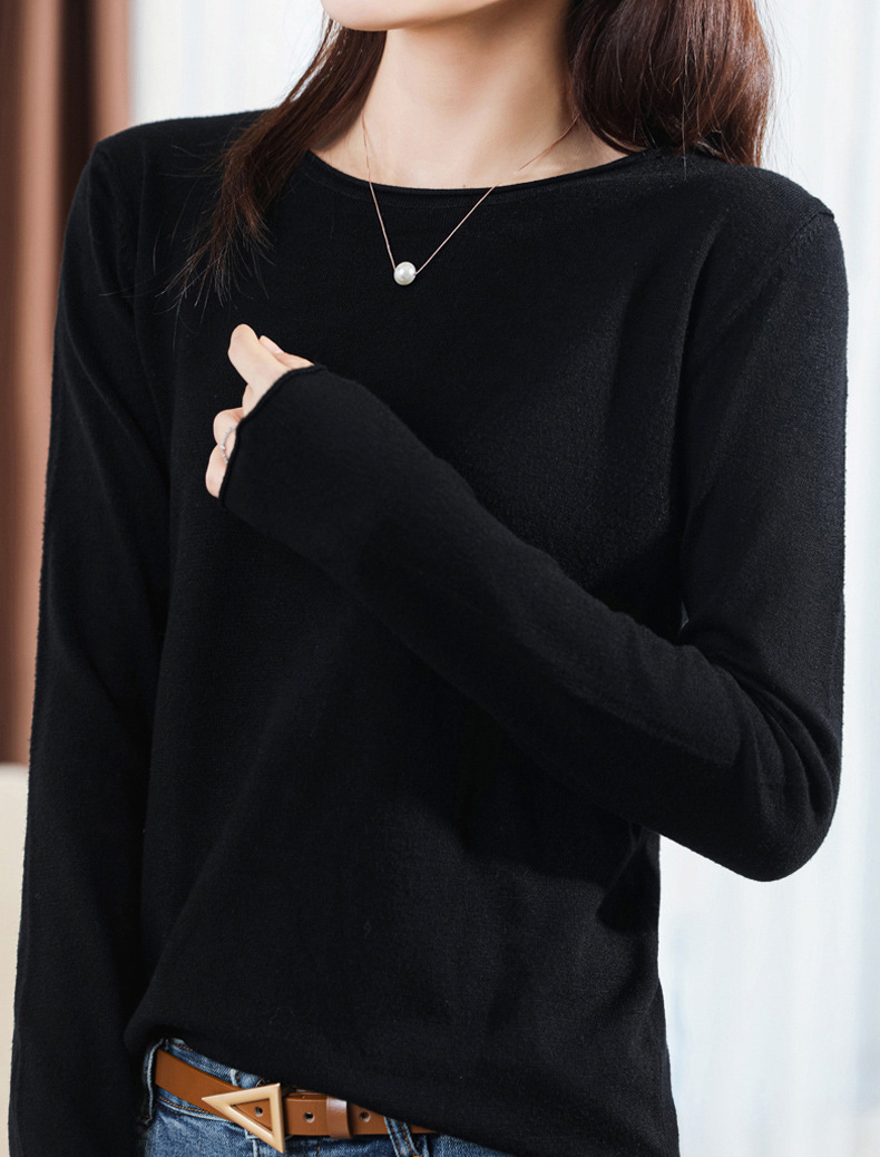 Pullover Ladies Round Neck Bottoming Shirt