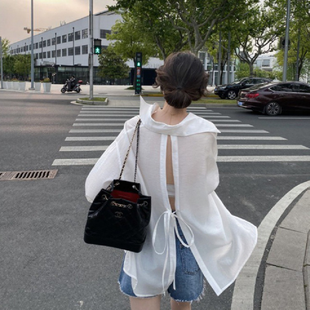Shirt Sunscreen Blouse Female Heart Loose