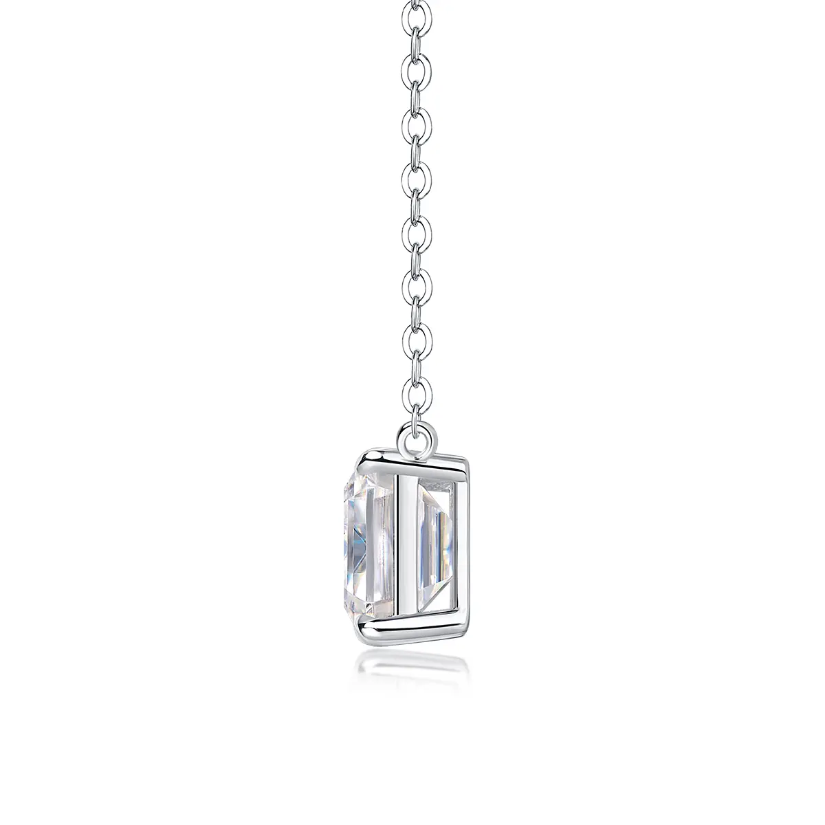 1Mirage In The Mirror - A Trendy Diamond Pendant Necklace Set With Octagonal  Moissanite S925 Sterling Silver And Platinum Plating Prohibit TikTok sales