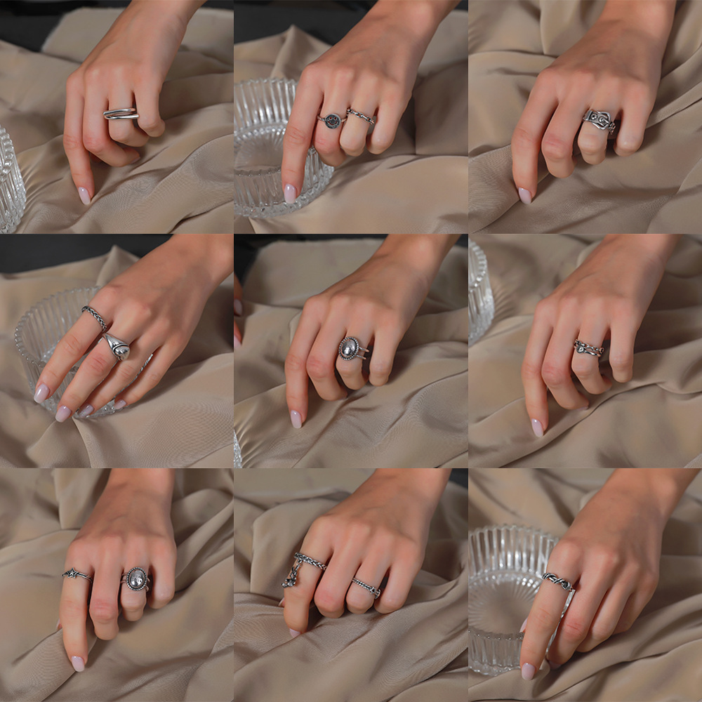 Personalized Distressed Face Knotted Multi-layer Ring