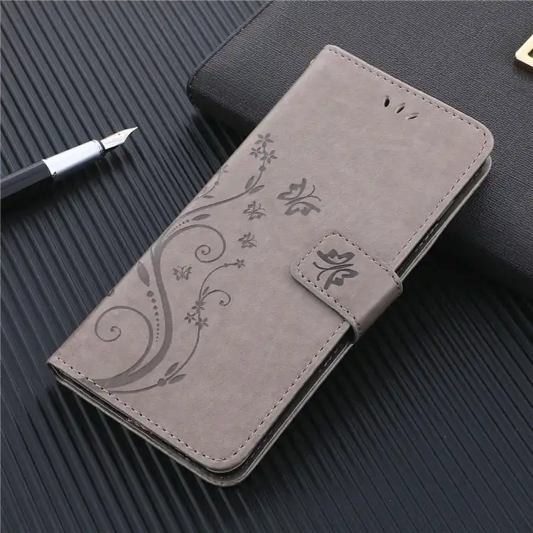 Butterfly Embossed Protective Leather Case Flip Cover Phone