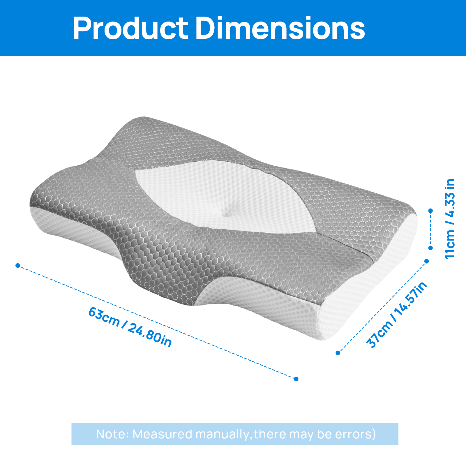Cervical Neck Pillow, Cooling Ergonomic Memory Foam Pillows image 24