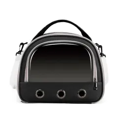 Bird Bag Portable Out-and-out Birdcage Foldable Parrot Bag Hamster Pigeon Portable One-shoulder Small Pet Out-and-out Bag - Black - View 1