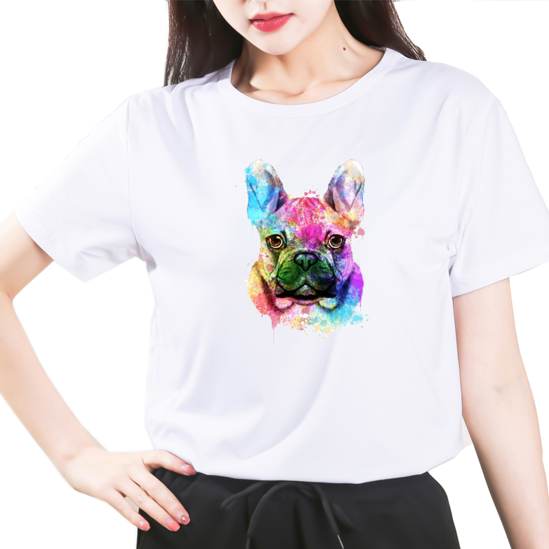 Title 6, French Bulldog Dog Print All-match T-shirt For ...