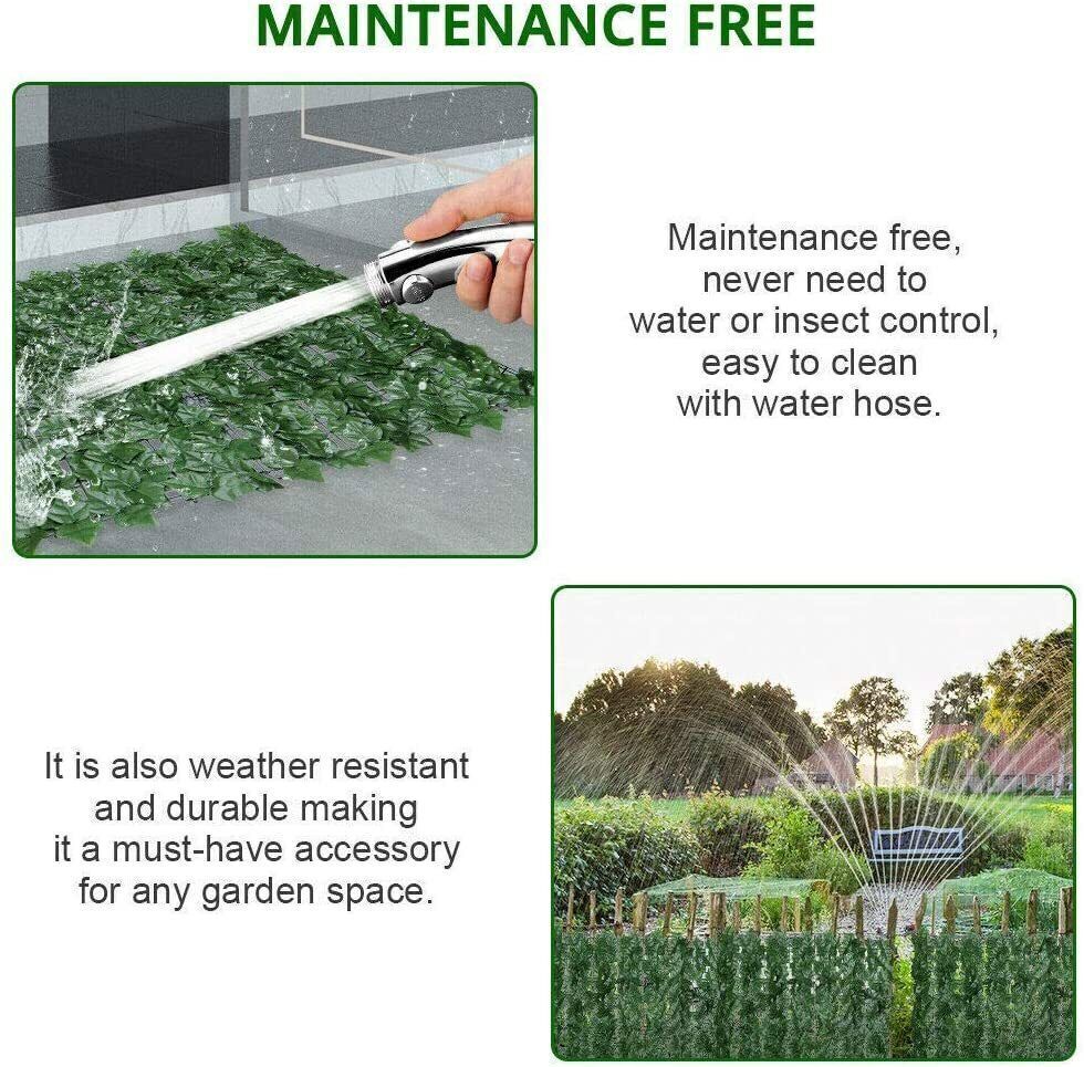 3 M Artificial Hedge Fake Ivy Leaf Garden Fence Privacy Screening Roll Wall — image 8