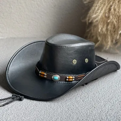Tibetan Jazz Hat Outdoor Sunscreen Denim Black - Shop at LoveMi