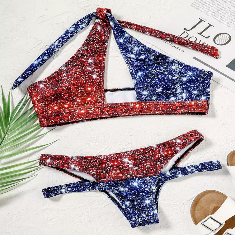 European And American Starry Print Women’s Seperated Swimwear