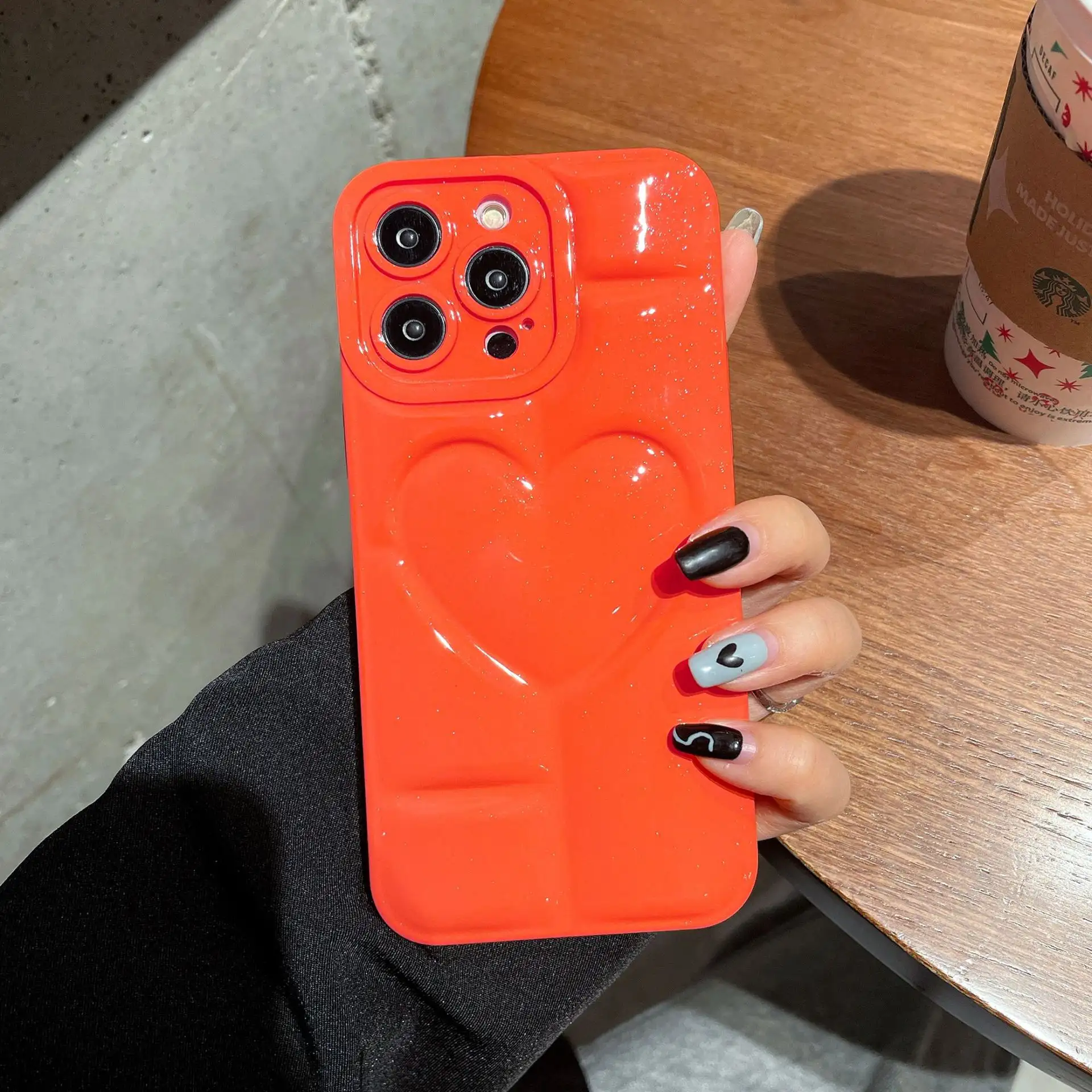 Big Love Glitter Phone Case Shockproof All-inclusive Protective Cover