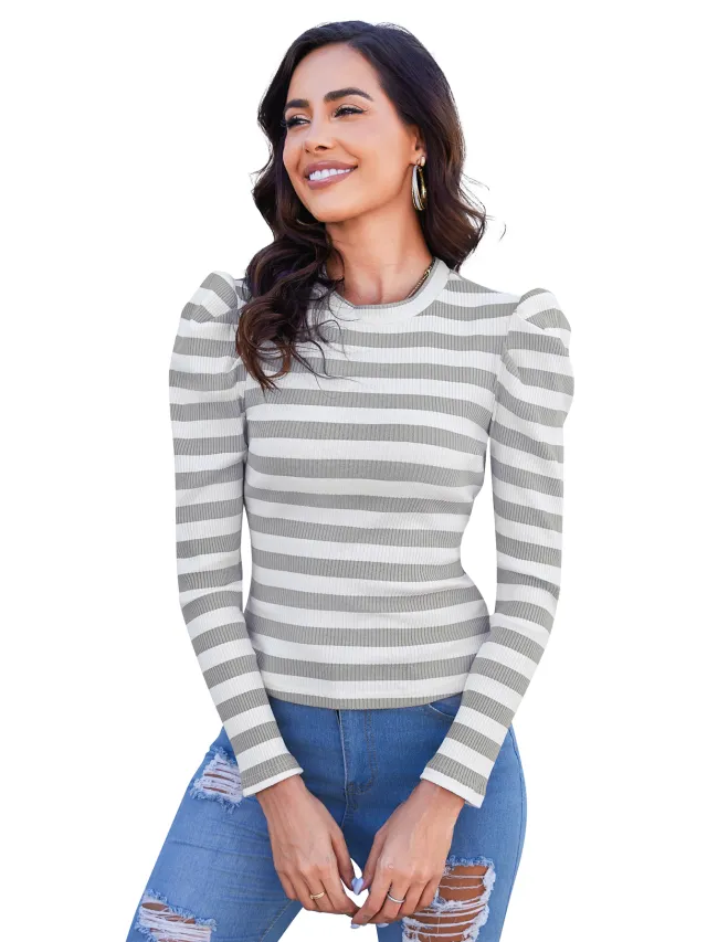 Women's Long Sleeved Fashionable Top Grey - Shop at LoveMi