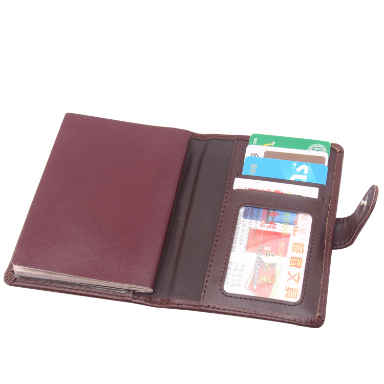 PU Passport Card Slot Passport Holder Buckle Ticket Holder