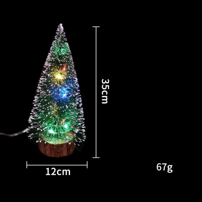 Mini LED Christmas Tree Decoration, Tabletop Tree with String Lights (15-40 cm) - detail photo 8