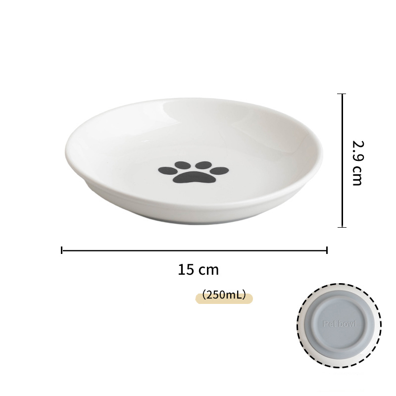 Paw print plate gray