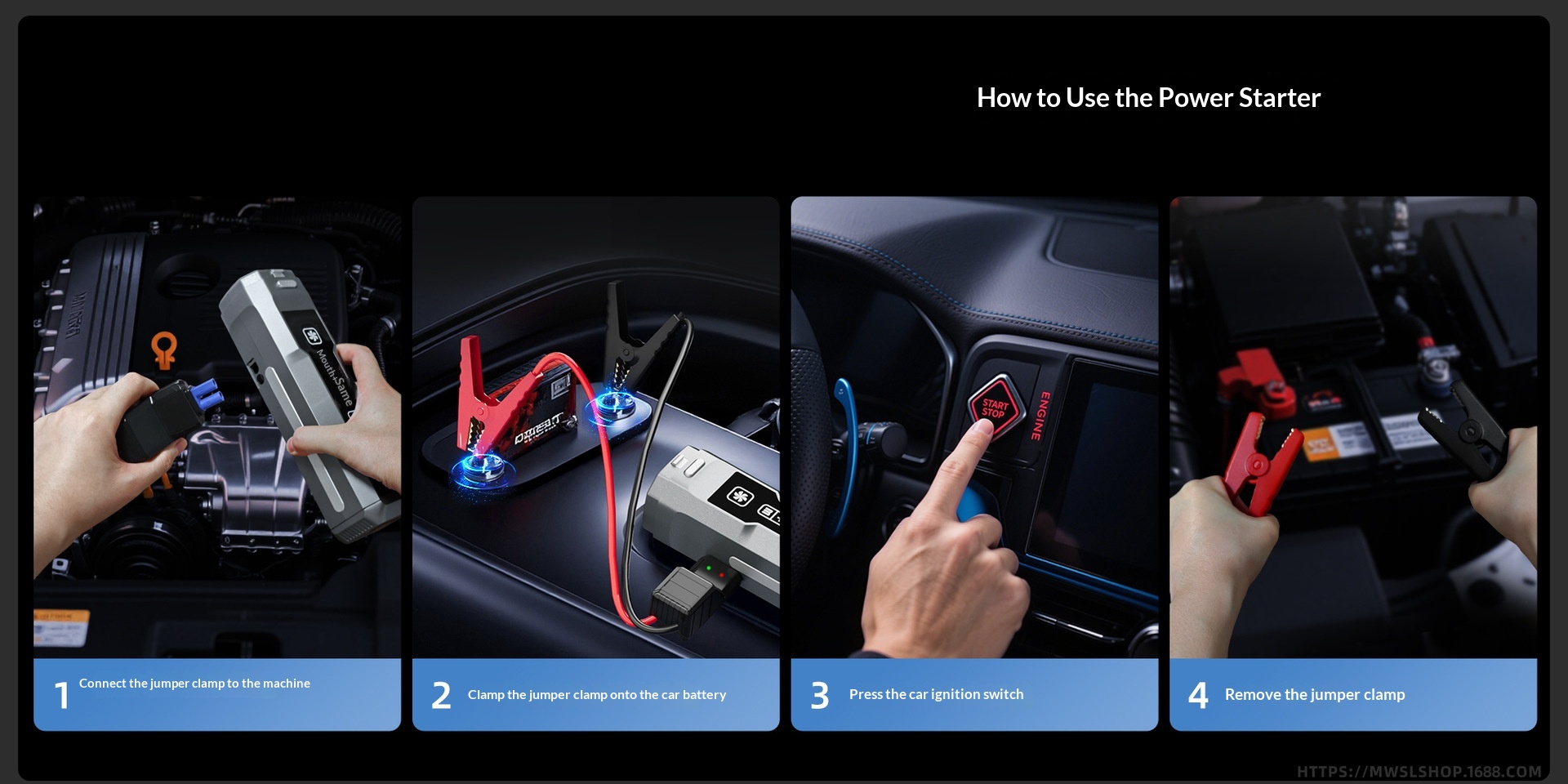 Multifunctional Cordless Car Starter & Tire Inflator Vacuum Cleaner, High Power For Vehicles