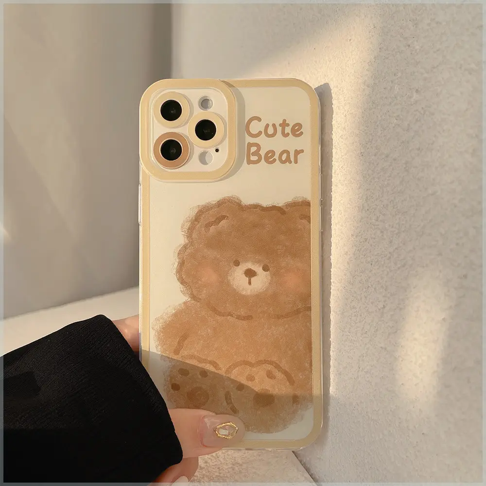 Brown Plush Bear Phone Case Cat Eye